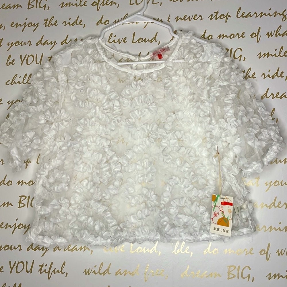 White shear blouse